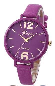 Women Bracelet Watch Geneva Famous brand Ladies PULeather Analog Quartz Wrist Watch Clock
