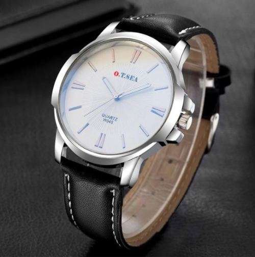 Top Luxury Fashion O.T.Sea Brand Quartz Watch Men Casual Leather Dress Business  Wrist Watch