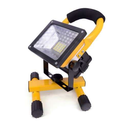 LED Rechargeable Outdoor Floodlight Low Light Bright Light Strobe Light (Blue and Red Flicker)