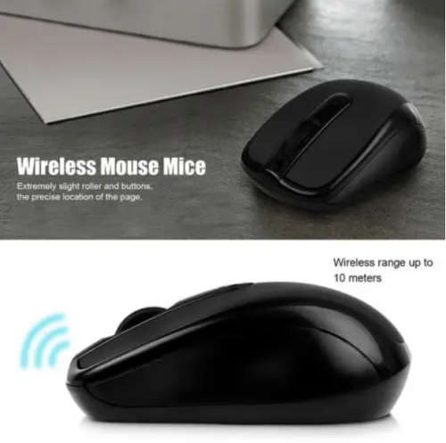 AOAS Optical Wireless Mouse. 2.4GHz. Available in Black, Blue, Red and Silver colors