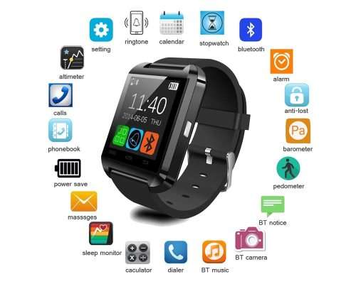 2019 Bluetooth Smart Watch U8 for iPhone IOS Android Smart Phone