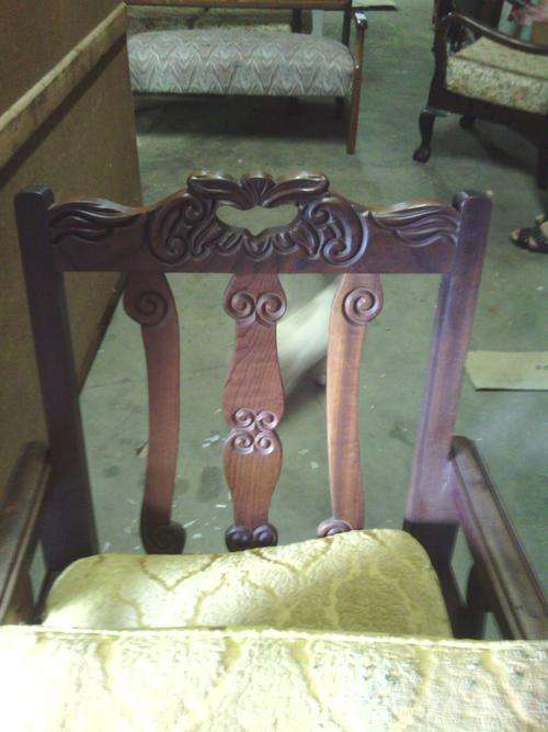 Solid imbuia chair back