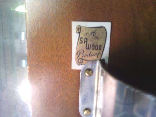 Corner Ball & Claw Bar manufacturer plate inside door