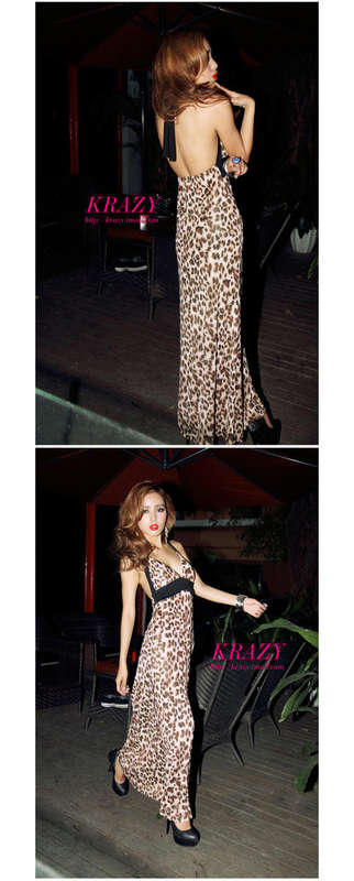 !!!!NEW ARRIVAL !!!! Leopard print chiffon long dress. Size 32,34,36