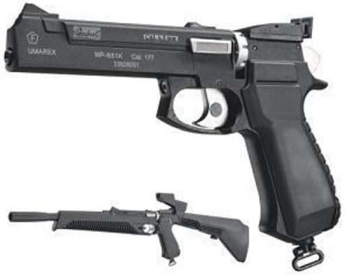BAIKAL MP-651K, Modular, 8-Shot Rotary, CO2 Pistol/Rifle + Free CO2 Cartridge + Free Pellets