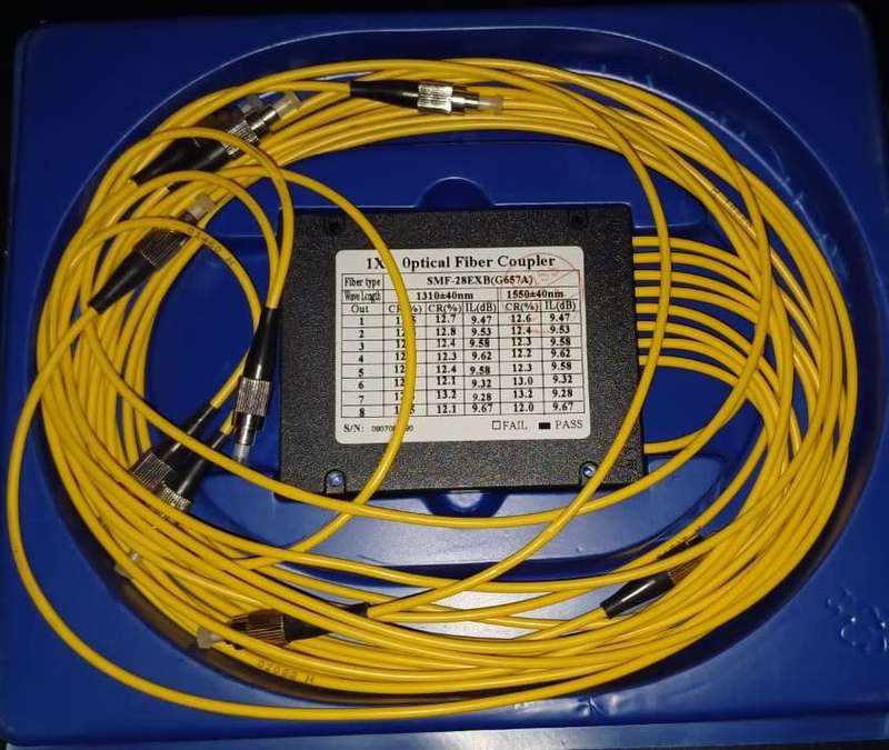 1X8 OPTICAL FIBER COUPLER 1310-1550NM SMF-28EXB SMF-28EXB (G657A)
