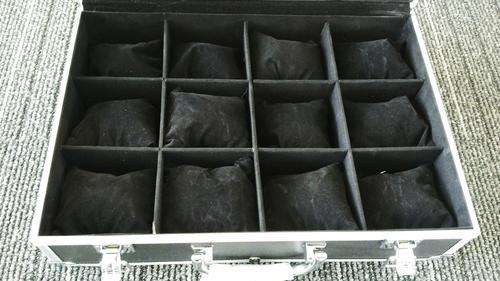 12 Slots aluminium Watch Box - Black