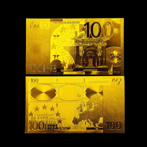 Euro 24 Kt 0.999 GOLD Foil 100 Euro Bank Note