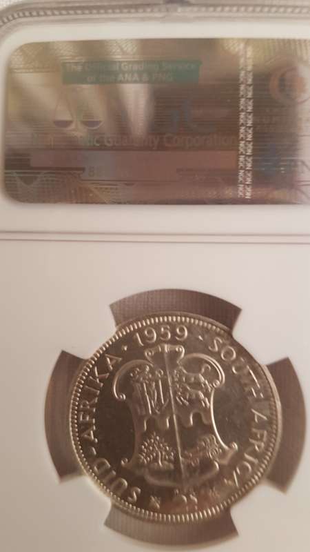 1959 2 shillings NGC PF 63