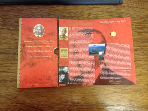 Proof 999.99% Gold 2011 Mint Norway 1/10 oz Mandela Nobel Laureate 1993 Robben Island Coin