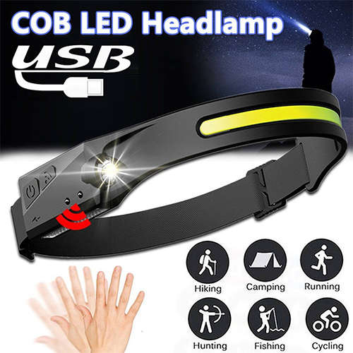LED Rechargeable Headlight Outdoor Lighting Waterproof