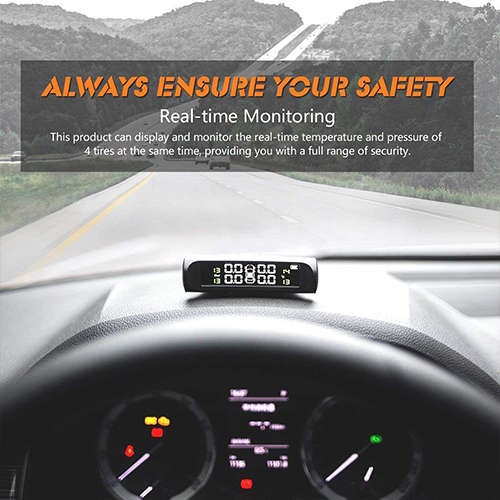 LED Display Solar Wireless Tire Pressure Monitoring System
