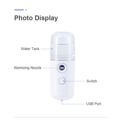 30ml Mini Portable Nano Facial Steamer Facial Mist Humidifier Moisturizing Skin Care