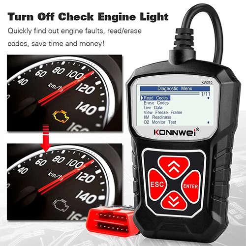 OBD2 Car Diagnostic Scanner Supports 7 Languages Car Code Reader