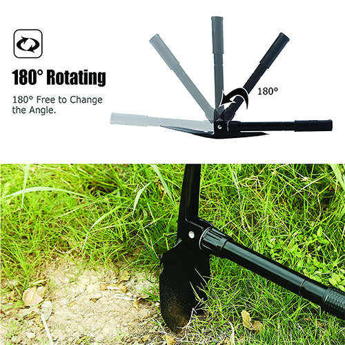 Military Portable Folding Camping Shovel and Pickaxe Military Outdoor Survival Multi-Tool