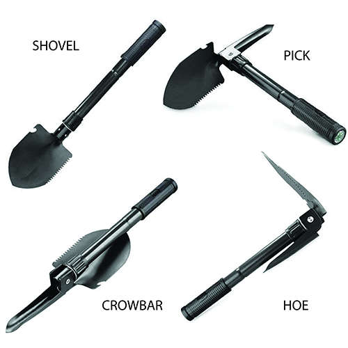 Military Portable Folding Camping Shovel and Pickaxe Military Outdoor Survival Multi-Tool