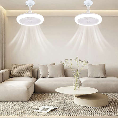 30WLED Ceiling Fan Light Lamp Base Chandelier Fan 3-speed Ceiling Light