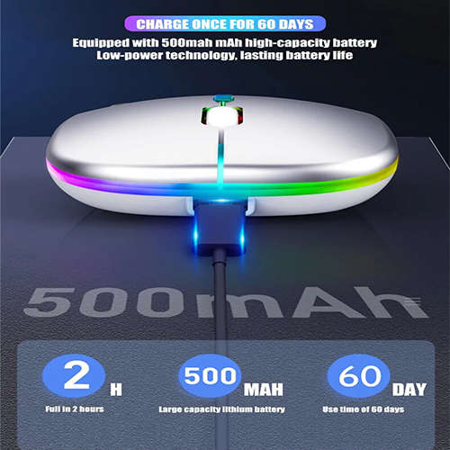 Rechargeable 2.4Ghz Wireless Ergonomic Slim Mouse
