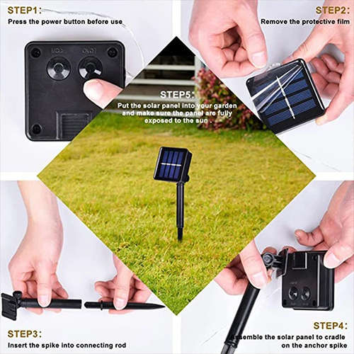 10M Solar LED Light Waterproof Copper Wire Fairy Lights Christmas Decoration Outdoor Garden Fairy St