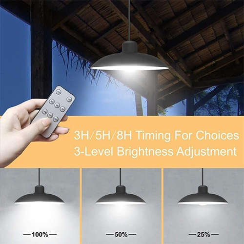Led Double-Head Solar Chandelier Waterproof Outdoor Courtyard