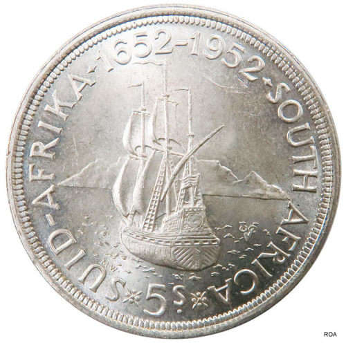 South Africa 5 Shillings, 1952, UNC