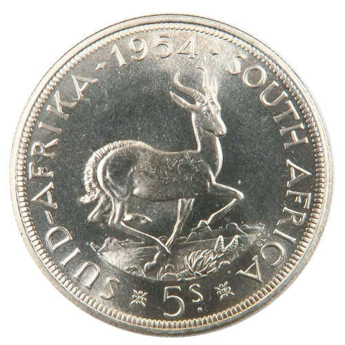 South Africa 5 Shillings, 1954 SS ( Prooflike ) Rare date