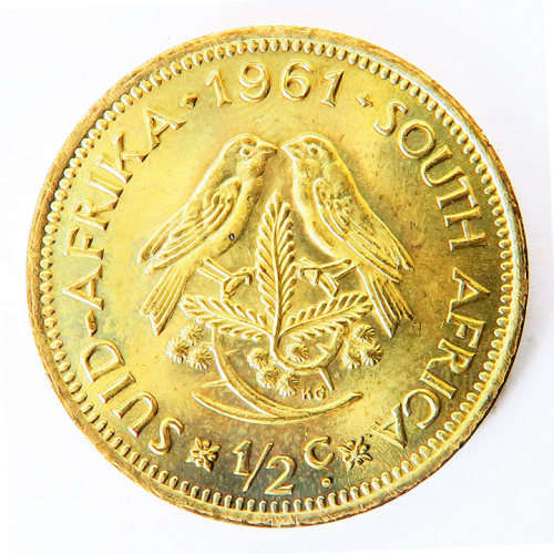 South Africa Half Cent 1961, 1962, 1963, 1964 All UNC