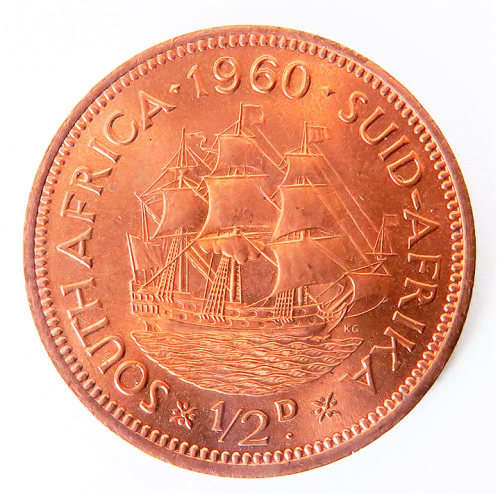 South Africa Half Penny. 1960 B/UNC Scarce
