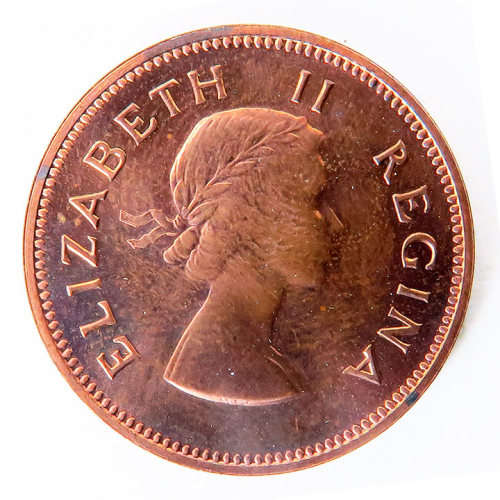 South Africa Half Penny. 1951 Unc, 1953 Proof, 1954 Proof.