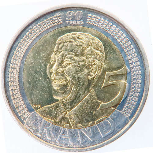 South Africa R5 Mandela Coins (X 3 coins). 2008