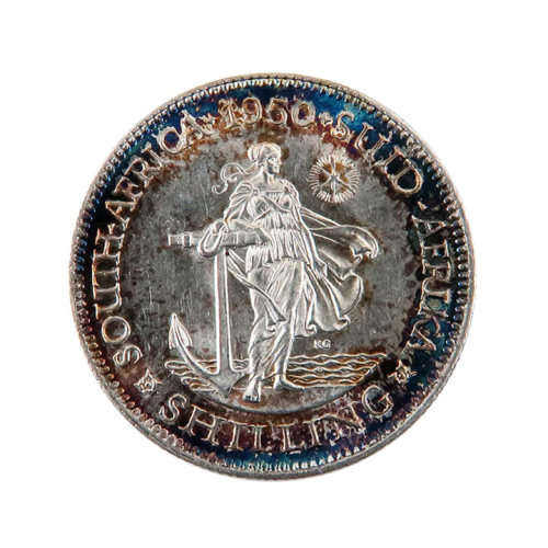 South Africa. 1950. 1/- (Shilling) Toned UNC