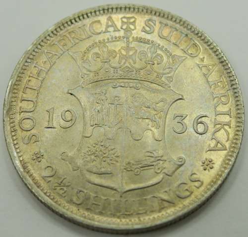 1936 South African 2 and a Half Shillings