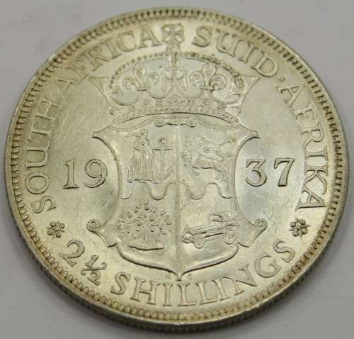 1937 South African 2 & a Half Shillings UNC