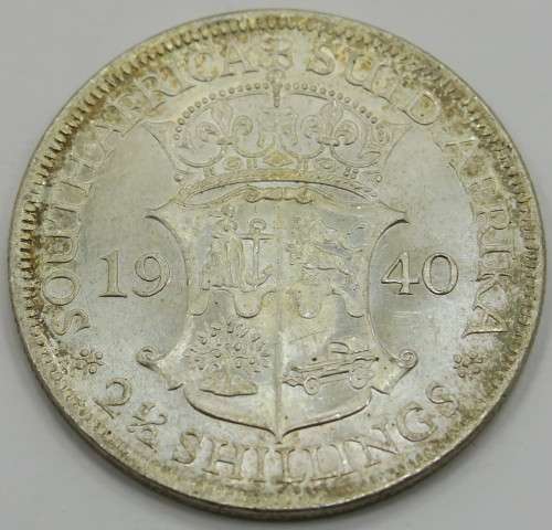 1940 South African 2 & a Half Shillings / UNC
