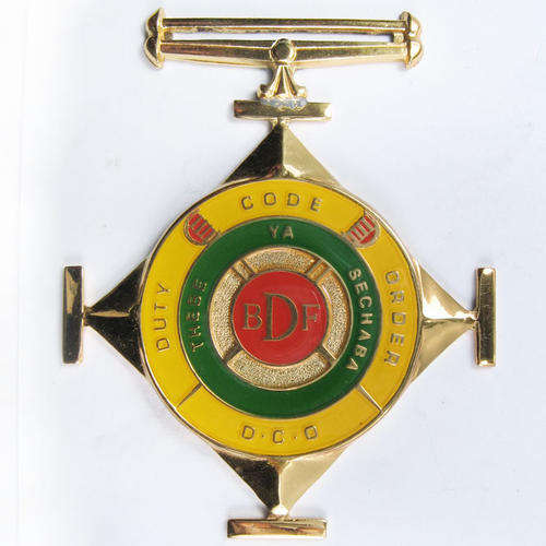 Full Size: Botswana Defence Force Cross. Sterling Silver/Gilt.