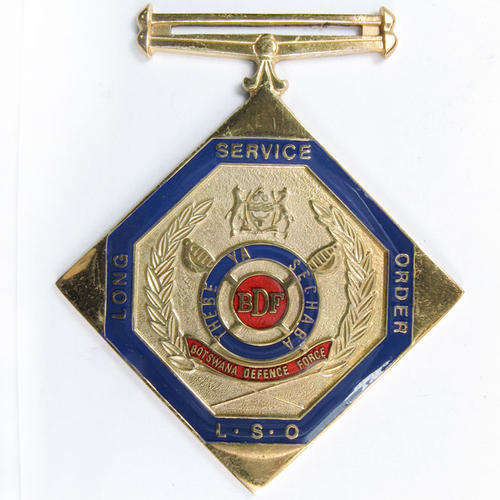 Full Size. Bostwana Defence Forces Long Service Order. Sterling Silver.
