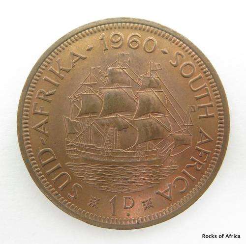 South Africa 1960 Penny 1D *** TOP GRADE  ***
