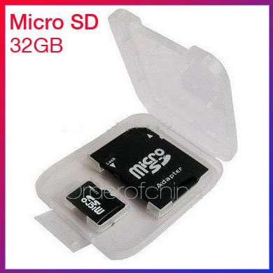 32GB Micro SD memory card with adapter