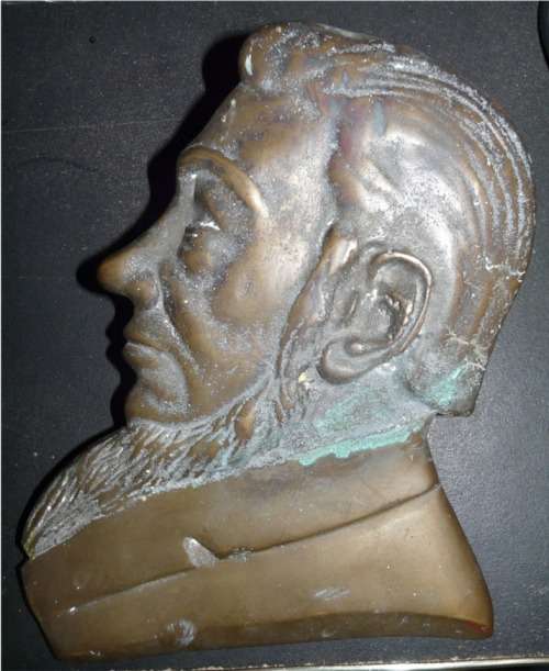 Paul Kruger Bronze Lead Plaque