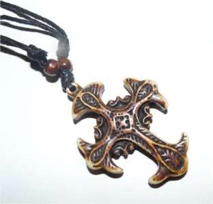 Imitation Tibetan Bone Cross necklace