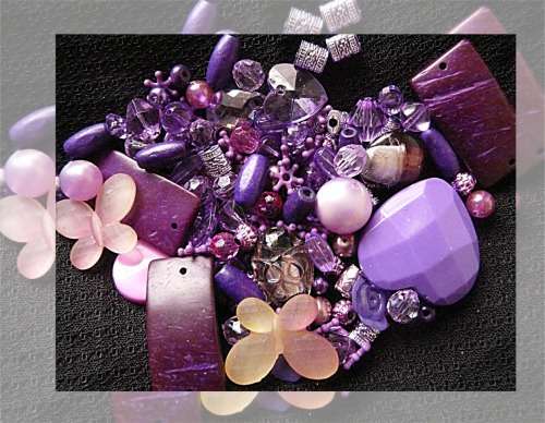 Mix Purple Beads Set