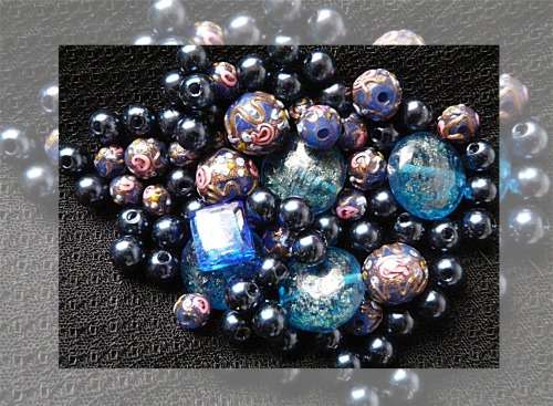 Mix Blue Beads Set