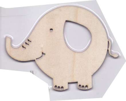 Elephant Wood Cutout