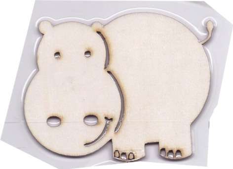 Hippo Wood Cutout