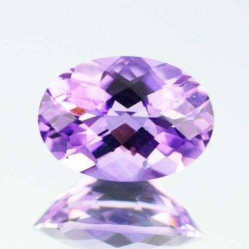 Excellent Top Fire Luster Rare Purple Amethyst Oval Brazil IF