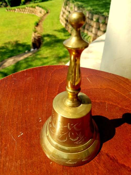 Beautifully Decorated Brass Bell