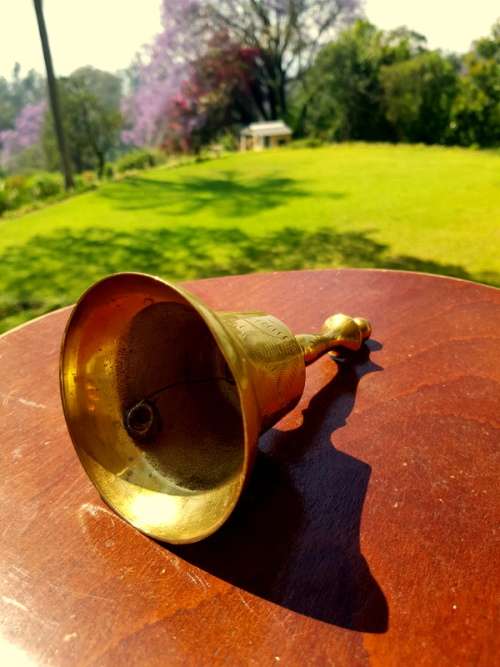 Beautifully Decorated Brass Bell