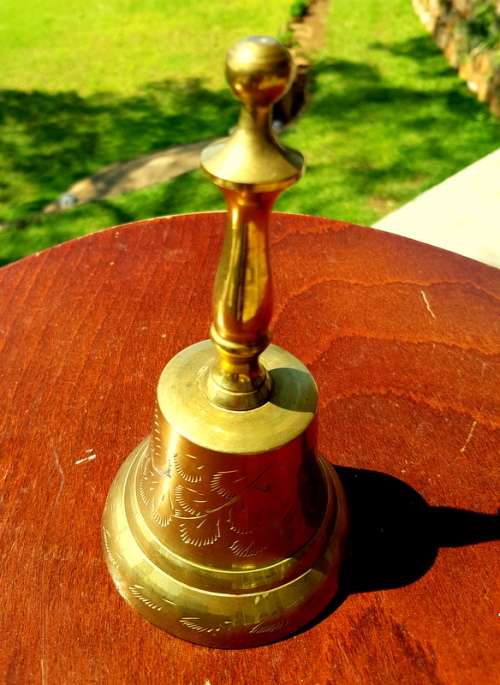 Beautifully Decorated Brass Bell