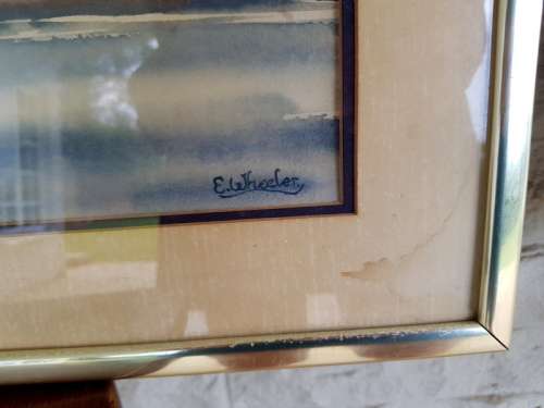 Original E.Wheeler 2 x Watercolour Signed, Framed Paintings