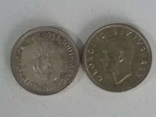 5 shilling 1952 union of south africa Silver